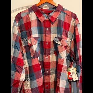 Quicksilver new long sleeve western style button down shirt